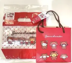 サンリオ　 手提げ袋　底マチハンドルバッグ　２点セット　サンリオキャラクターズ