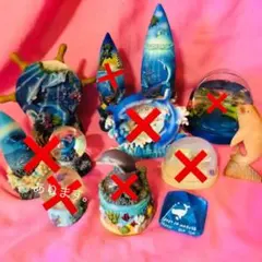 イルカ  海の生き物 スノードーム 時計 ペーパーウェイト 小物入れ