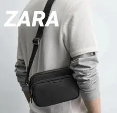 ZARA ザラ ナイロンクロスボディバッグ ブラック ショルダーバッグのサムネイル