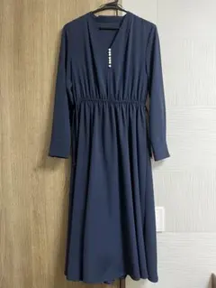 【美品】NATURAL BEAUTY BASIC ワンピース ネイビー