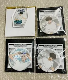 五条 灰原 呪術廻戦カフェ 懐玉・玉折 缶バッジ アクリルキーホルダー