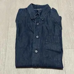 UNIQLO ユニクロ デニムシャツ Sサイズ インディゴ 長袖 カジュアル