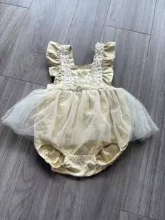 【未使用】コトリ　バースデイ　ロンパース　80 ドレス　チュール　ワンピース