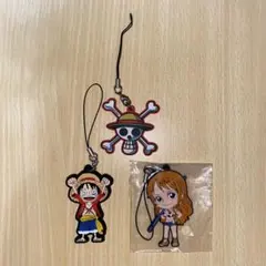 ワンピース モンキー・D・ルフィ　ナミ　ストラップ 3種セット