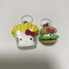 キティ　ポテト　ハンバーガー　めじるしアクセサリー　　サンリオ　ガチャガチャ