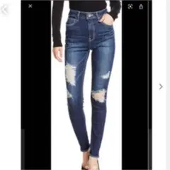 2回の着用美品 人気のクラッシュスキニーデニム