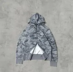00s OLD UNIQLO 迷彩 サーマル ジップパーカーダブルジップ Y2K