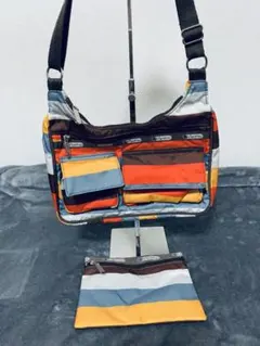 LESPORTSAC レスポートサック ボーダー ショルダーバッグ　美品