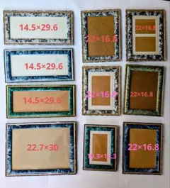 【大理石調】フォトフレーム 額縁 10枚セット まとめ売り（割れないフィルム製）