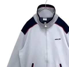 【レアデザイン】80s adidas デサント製 トラックジャケットL 古着