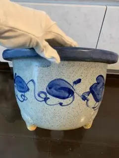 植木鉢　染付　骨董 骨董・古道具 古い染付植木鉢 | 買取実績 | 骨董品・古美術品