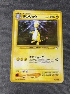 ２　旧裏　ポケモンカード デンリュウ　強全面ホロ　大玉２個　渦巻　十字２個