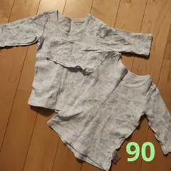 アカチャンホンポ　動物柄　長袖　肌着　90センチ　2枚セット