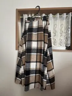 【美品】MURUA チェック柄 ロングスカート
