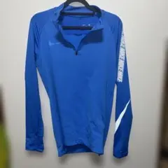 Nike Dri-FIT ブルー 長袖ジャージ S ドリルトップ