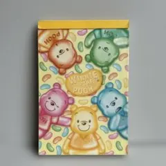 ディズニー くまのプーさん メモ帳＋ポストカード＋シール付き 平成レトロ