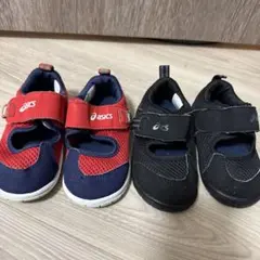 ファミリア アシックス サンダル　14cm 2足セット