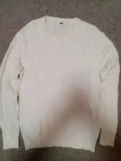 UNIQLO アイボリー ケーブルニット S