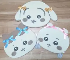 ☆美品☆低反発クッション 〜リボン〜　ちいかわ ハチワレ ３点セット