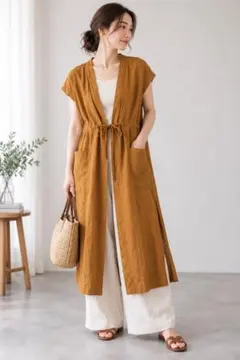 【極美品】loaf ジンカンパニー キャメル ロングカーディガン ワンピース