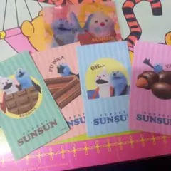 セブンイレブン PUPPET SUNSUN パペットスンスン ステッカー、カード