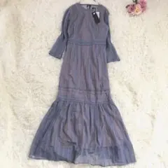 LAGUNAMOON ブルー ロングワンピース 長袖