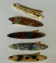 アクリルヘアクリップ5個セット