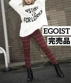 EGOIST ストレッチチェック柄スキニーパンツ REDのサムネイル