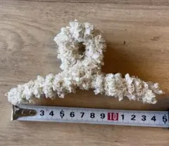 バンスクリップ ホワイト 大きめ 韓国風 ヘアクリップ まとめ髪 簡単アレンジ