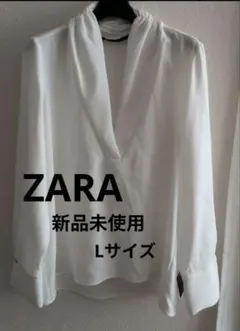 ZARA BASIC COLLECTION 長袖ブラウス ホワイトのサムネイル