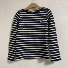 プチバトー　長袖カットソー ネイビーとホワイトストライプ
