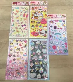 平成レトロ　当時物　エムズワン　はるはぴシール 5枚セットまとめ売り✴︎新品未開封