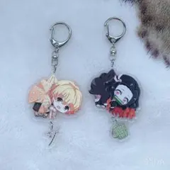 鬼滅の刃 善逸 禰豆子 アクリルキーホルダー 値下げ