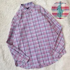 ラルフローレン オックスフォード ボタンダウン チェックシャツ XXL