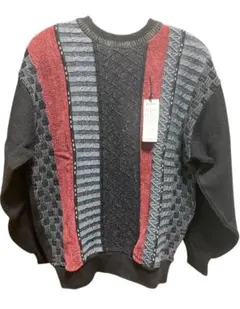 メンズ ニット トレーナー トップス 新品 L ブラック 黒