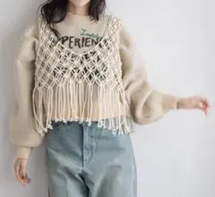 マクラメビスチェ　アイボリー