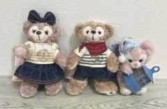 ディズニー　ダッフィー シェリーメイデニム　ぬいば　リーナベルチャーム　新品