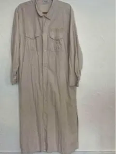BACK NUMBER ベージュ ロングシャツワンピース L