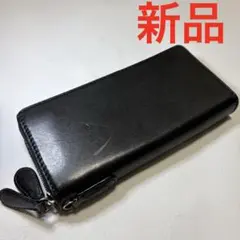 新品 NOMADOI ダブルラウンドジップ 長財布 ブラック レザー アラバマのサムネイル