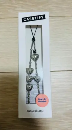 CASETiFY PHONE CHARM Heart Of Obsidian