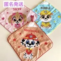 パウパト　ループ付きタオル　３枚　マーシャル　ラブル　スカイ　匿名発送
