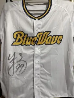 オリックスバファローズ　杉本裕太郎選手BlueWave復刻ユニフォーム　Lサイズ オリックスバファローズ 杉本裕太郎選手ユニフォーム