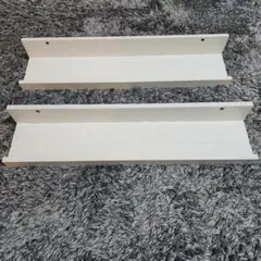 IKEA ウォールシェルフ ホワイト 2本セット⑤