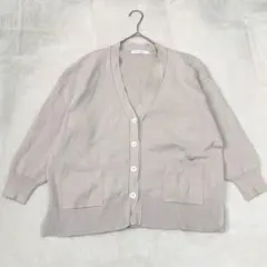 yt016良品✨ロング丈長袖カーディガン コットン100% ポケット 体型カバー