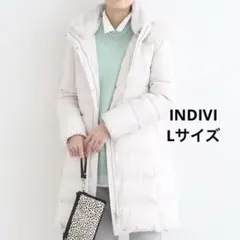 【訳あり】 INDIVI インディヴィ ロング リサイクル ダウンコート L