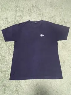 STUSSY バックプリント Tシャツ ネイビー Lサイズのサムネイル