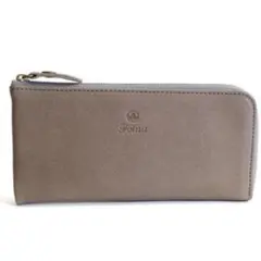 【美品】Folna ヌメオイルシュリンク Lファスナー 長財布　グレーのサムネイル