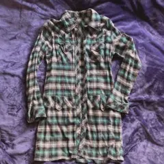 チェック柄 長袖シャツ