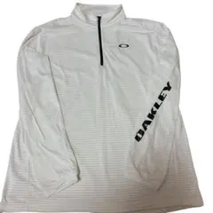 OAKLEY オークリー ハーフジップ 長袖 XL 白　ゴルフのサムネイル