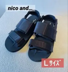 サンダル　ニコアンド　nico and… 253 黒ベルト　厚底のサムネイル